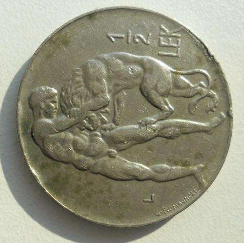 1931 ALBANIA 1/2 LEK  CONDITION AS PER IMAGE