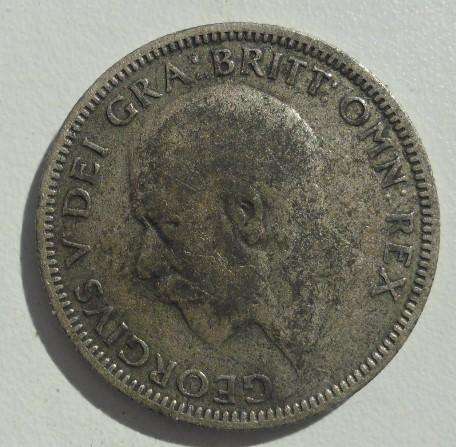 1936 GB 1 SHILLING WEIGHT 5.6g .5 SILVER