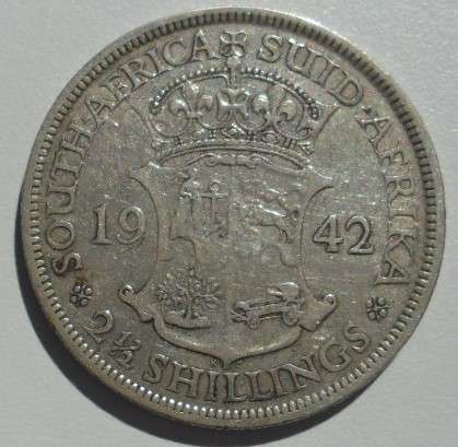 1942 2.5 SHILLING CONDITION AS PER PHOTO