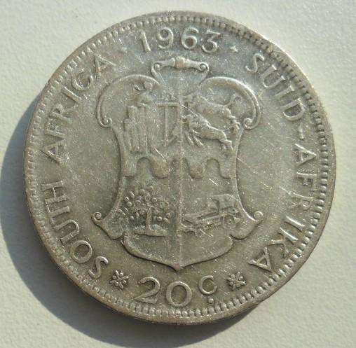 1963 SA 20 CENT IN CIRCULATED CONDITION