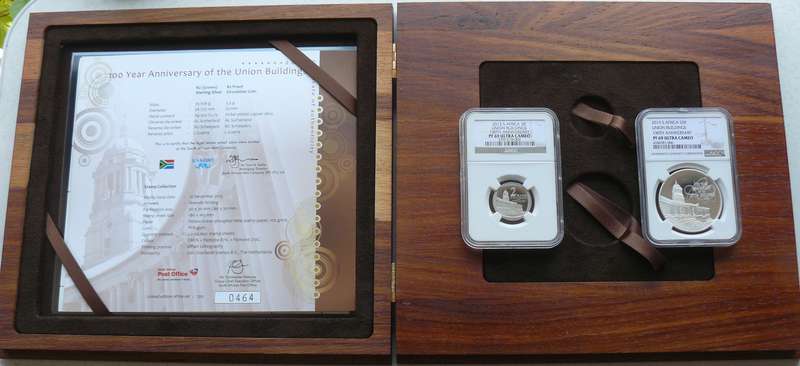 2013 UNION BUILDING SET GRADED BY NGC PF 69 WIT BOX AND STAMPS