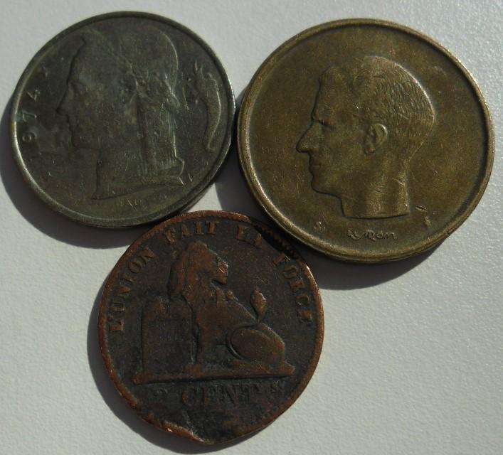 BELGUIM 3 ODD LOT COINS