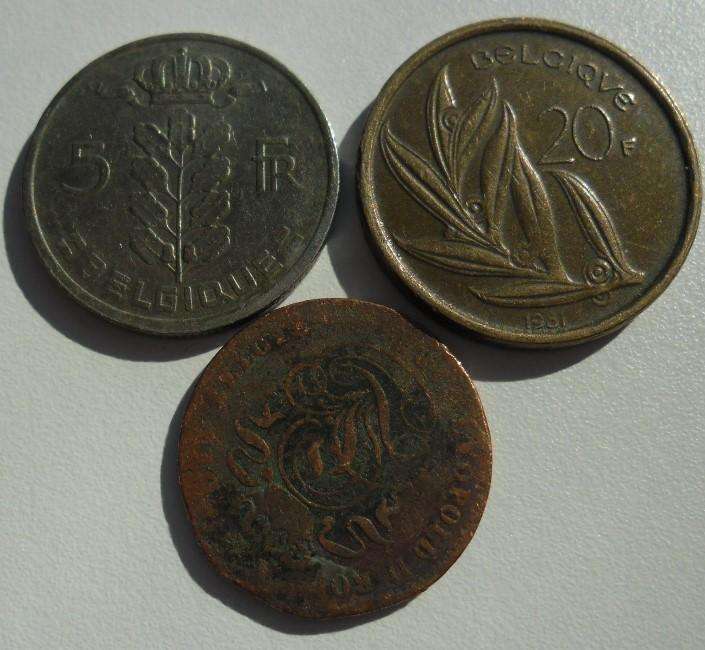 BELGUIM 3 ODD LOT COINS