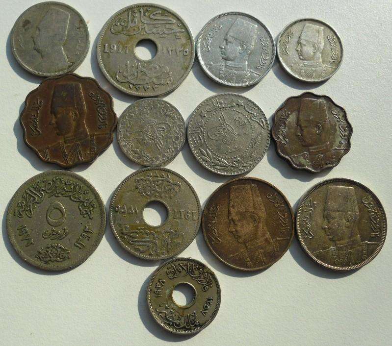 EGYPT COIN COLLECTION KING FAROUK (1938) ETC ALL FOR ONE BID