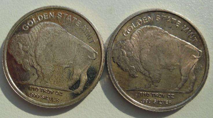 USA SILVER 1/10TH INDIAN HEAD TOKENS BOTH FOR ONE BID