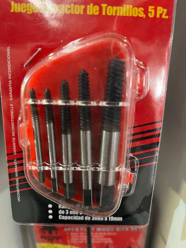 Easy out bolt extraction set