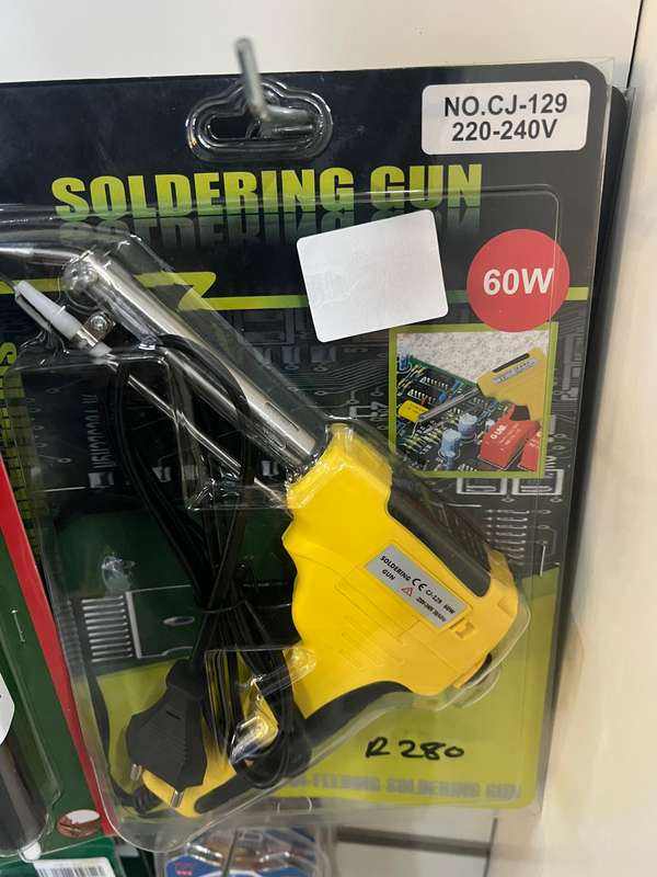 One handed soldering iron
