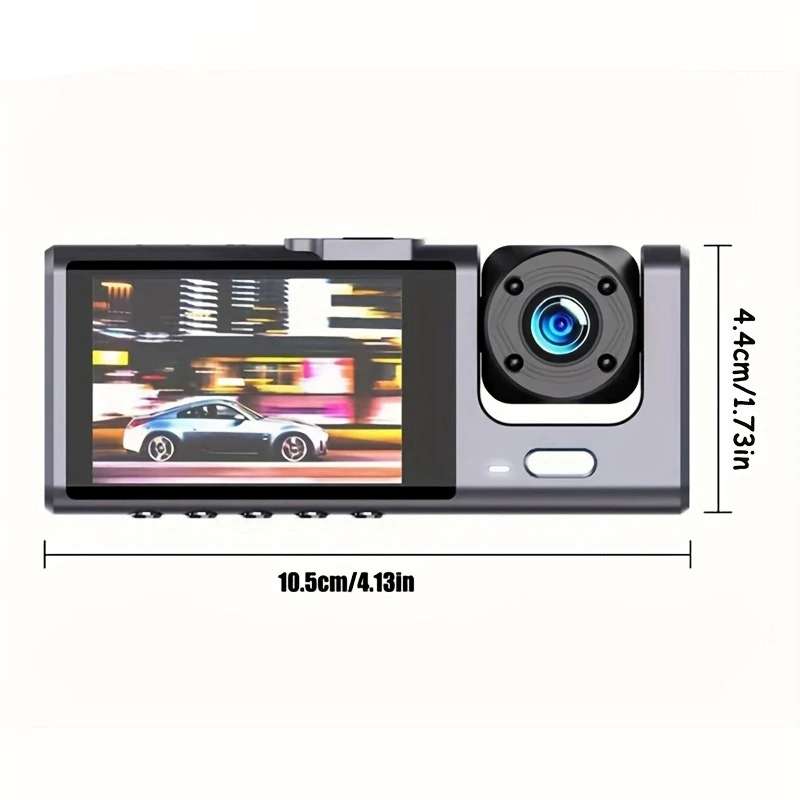 HD Front-Facing 1080P + Built-In 480P Dual Camera, Dashboard Camera for Cars