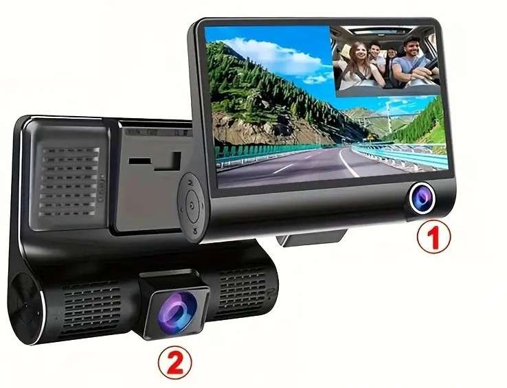 2 Lens Camera Car DVR with 720P Front & 480P Rear View, Night Vision, Loop Recording,Universal Mount