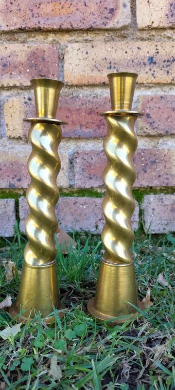 Solid Brass Candle Stick Holders