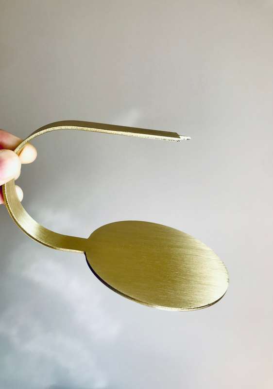 Gold Brass Candle Holder