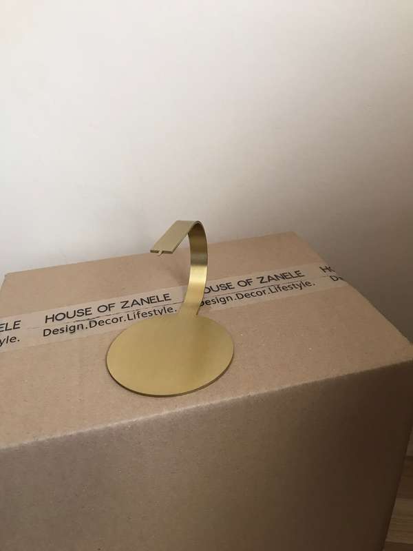 Gold Brass Candle Holder