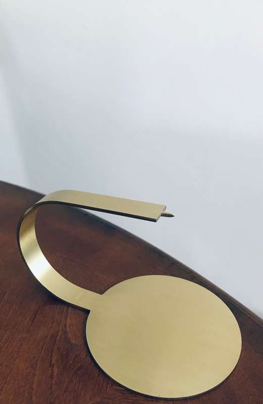 Gold Brass Candle Holder