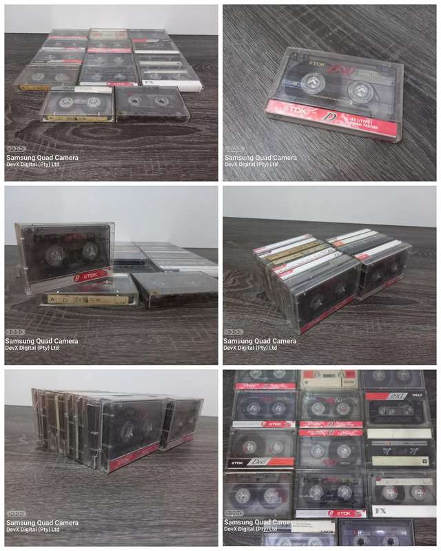 Vintage Cassette Tape Collection - 14 Tapes With Cases - Sony, TDK & Philips - Collectors Item