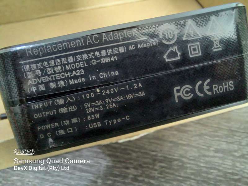 65W Type-C Universal Charger - For Phones & Laptops - Overload Protection - Verified Working