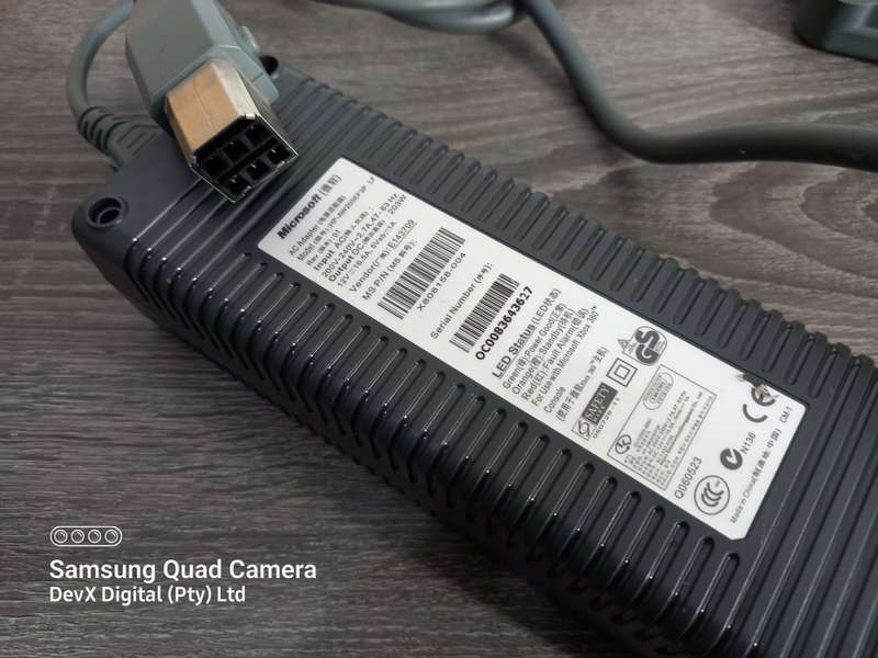Microsoft Xbox 360 Power Supply - 12v/203W/16.5A - Verified Working Power Supply - Grey