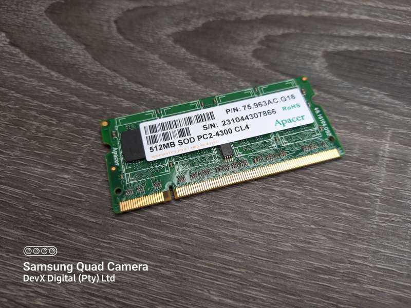 512MB DDR2 Laptop Ram - Apacer PC2 - Verified Tested & Working