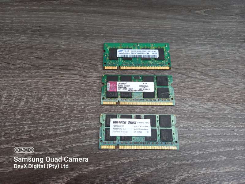 3 x 1GB DDR2 Laptop Ram Combo - All 3 Units For One Price - Verified Tested & Working