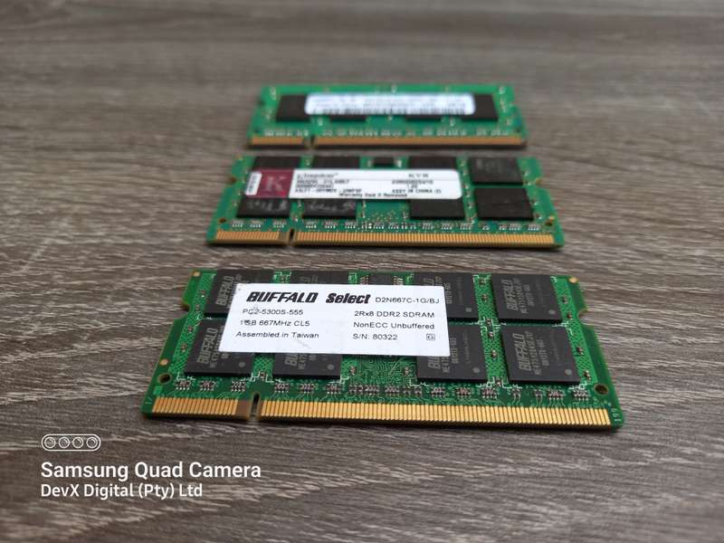 3 x 1GB DDR2 Laptop Ram Combo - All 3 Units For One Price - Verified Tested & Working