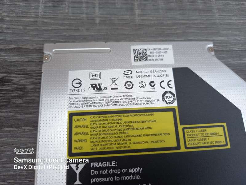 Dell SATA DVD Writer - For Laptops - Model: GSA-U20N - Verified Working
