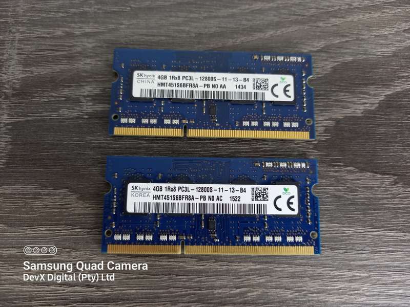 4GB DDR3 Laptop Ram - SK Hynix PC3 - Verified Tested & Working (Sold Each)