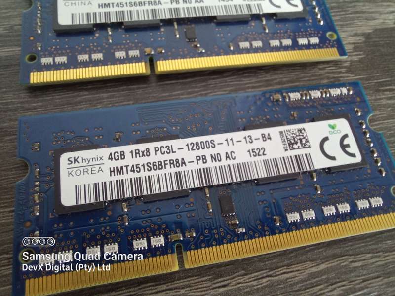4GB DDR3 Laptop Ram - SK Hynix PC3 - Verified Tested & Working (Sold Each)