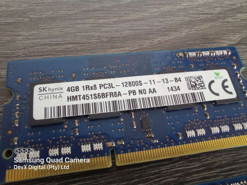 4GB DDR3 Laptop Ram - SK Hynix PC3 - Verified Tested & Working (Sold Each)