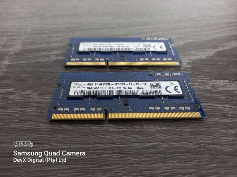 4GB DDR3 Laptop Ram - SK Hynix PC3 - Verified Tested & Working (Sold Each)