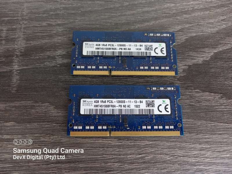 4GB DDR3 Laptop Ram - SK Hynix PC3 - Verified Tested & Working (Sold Each)