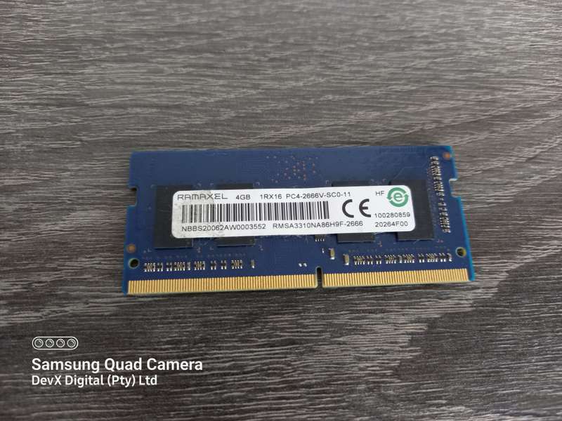 4GB DDR4 Laptop Ram - RAMAXEL PC4 - Verified Tested & Working (Sold Each)