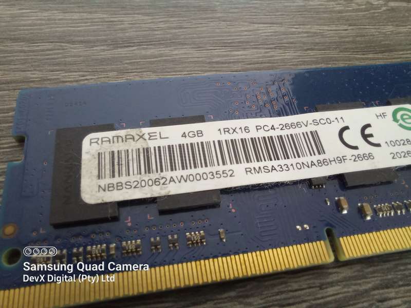 4GB DDR4 Laptop Ram - RAMAXEL PC4 - Verified Tested & Working (Sold Each)