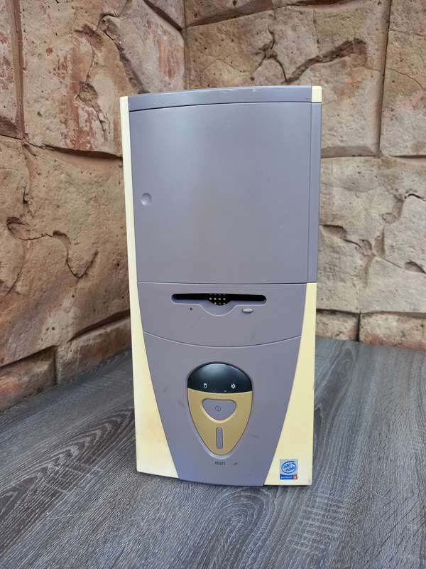 Vintage & Retro Computer Tower Case - White/Beige/Purple - Perfect For Vintage Collectors