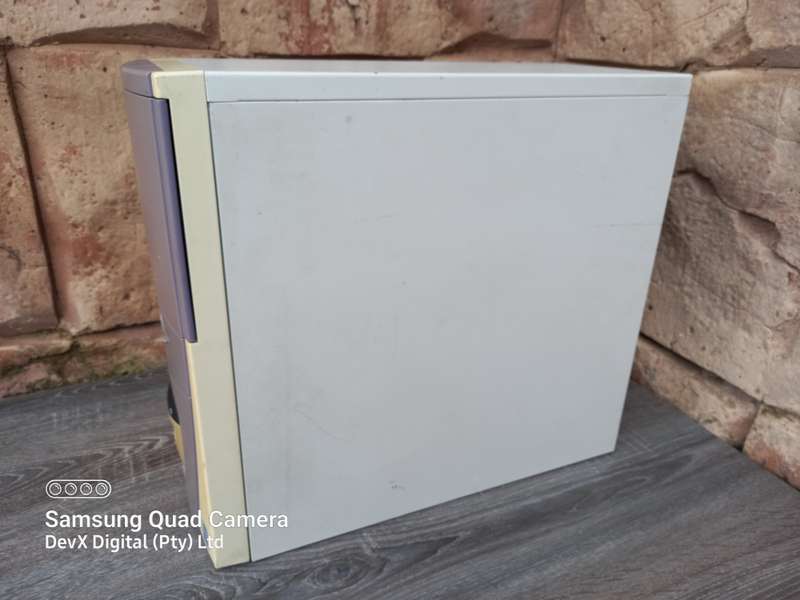 Vintage & Retro Computer Tower Case - White/Beige/Purple - Perfect For Vintage Collectors
