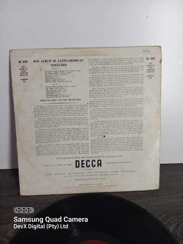 Latin-American Novelties - LP Vinyl Record - A Rare & Vintage Piece - Perfect For Collectors