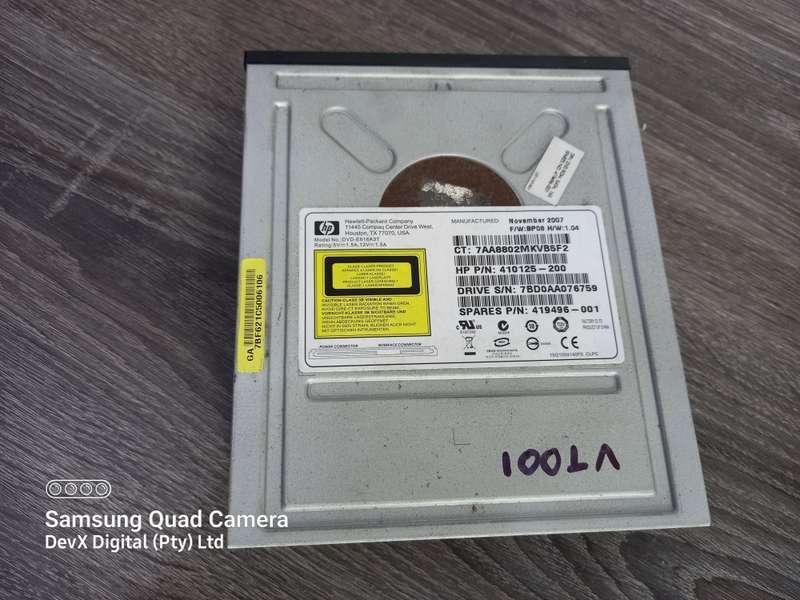 Verified Tested - HP DVD Writer - SATA Connection + FREE SATA Cable - All 6 Sides Photographed