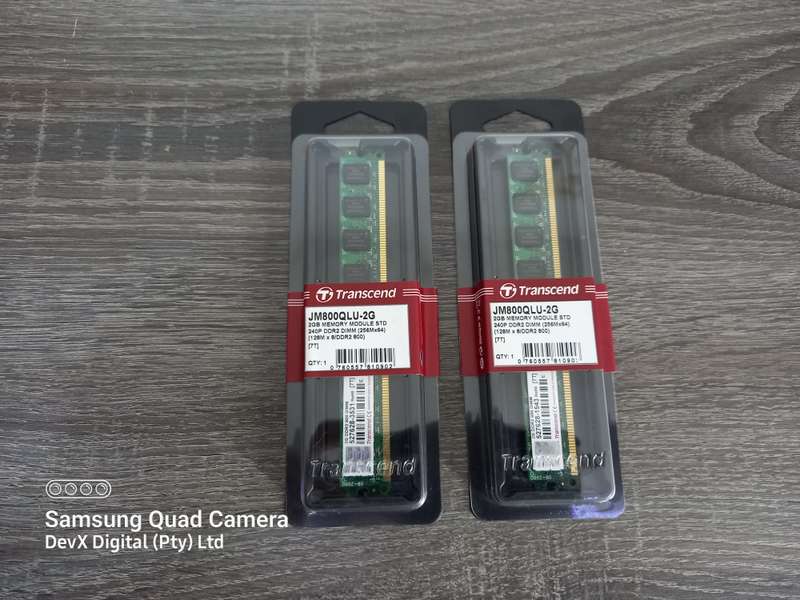 2GB DDR2 Desktop Ram - Transcend PC2 - Verified Tested & Working - In Original Packaging - Sold Each