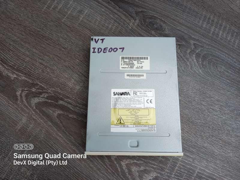 Verified Tested - Vintage SAHARA CD Writer - IDE Connection + FREE IDE Cable - White/Yellow Front