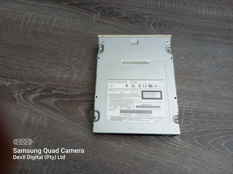 Verified Tested - Vintage Samsung DVD Writer - IDE Connection + FREE IDE Cable - White/Yellow Front