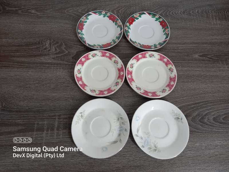 Elegant Royal China & Fine Porcelain Saucers - 3 Sets of 2 - Stunning Collector Pieces - 6-Piece Set