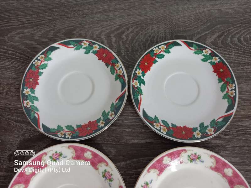 Elegant Royal China & Fine Porcelain Saucers - 3 Sets of 2 - Stunning Collector Pieces - 6-Piece Set