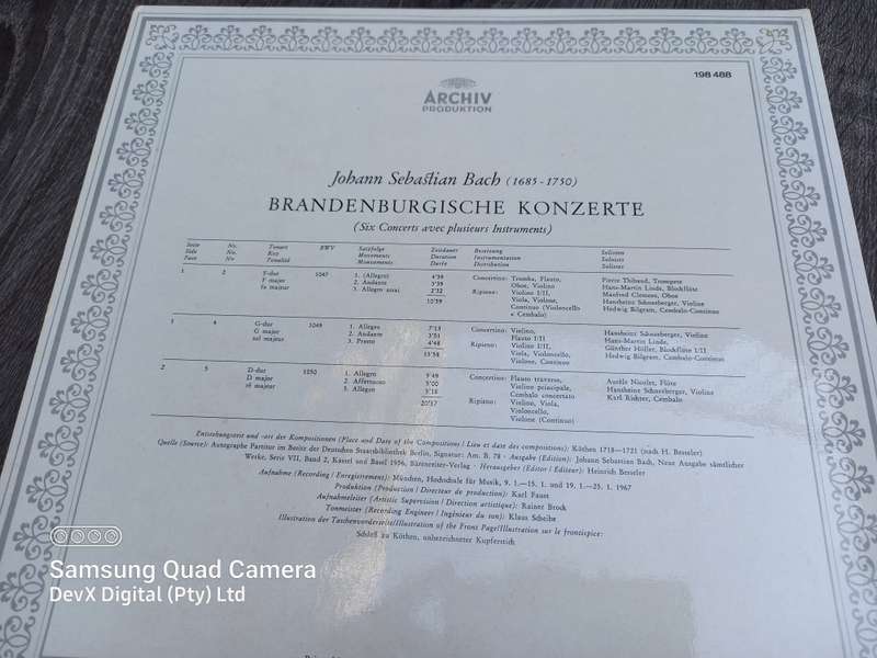 Johann Sebastian Bach - LP Vinyl Record - A Rare & Vintage Piece Perfect For Collectors & Traders