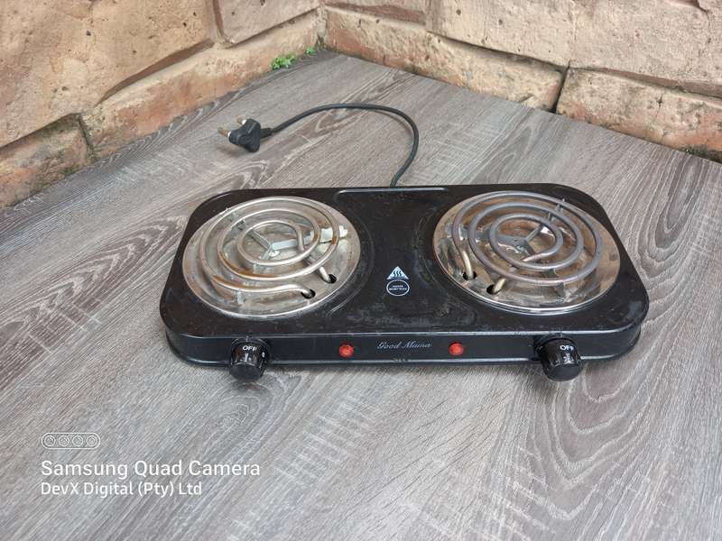 Verified Working - Good Mama 2-Plate Electric Stove + FREE Steel Frying Pan - 5 Heat Settings