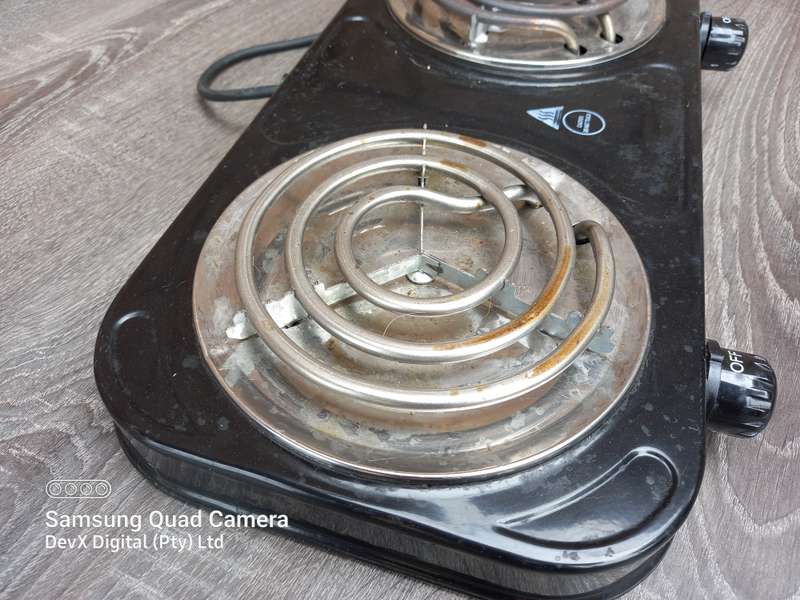Verified Working - Good Mama 2-Plate Electric Stove + FREE Steel Frying Pan - 5 Heat Settings