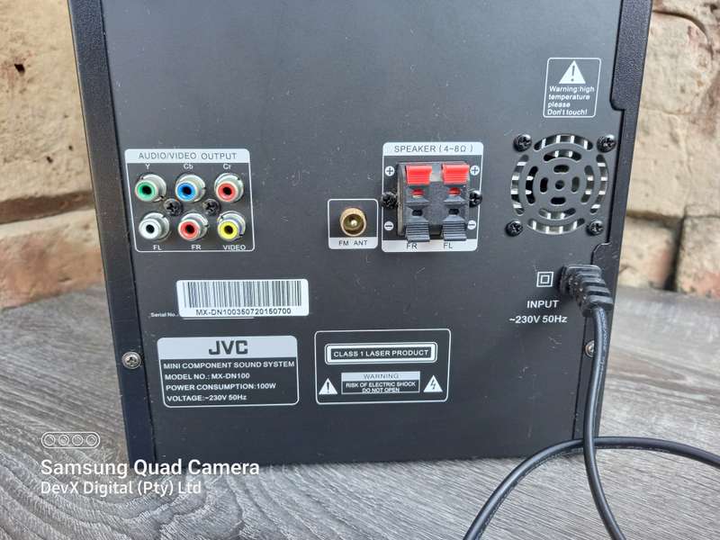 Original Retro JVC MX-DN100 Mini Component Sound System - Powers On - For Parts/Restoration - Faulty