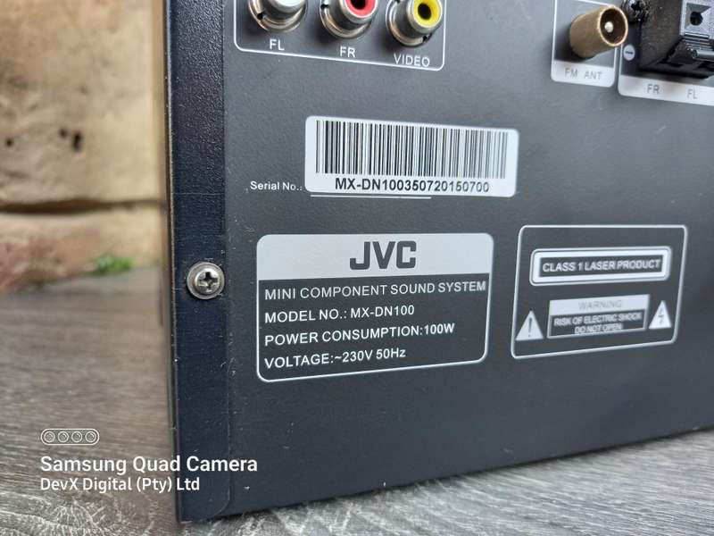 Original Retro JVC MX-DN100 Mini Component Sound System - Powers On - For Parts/Restoration - Faulty