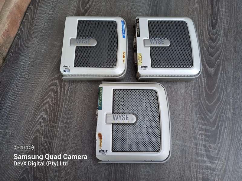 Lot of 3 WYSE Thin Client Units - Windows Embedded OS - 12V - Multi-Port - Tested & Functional