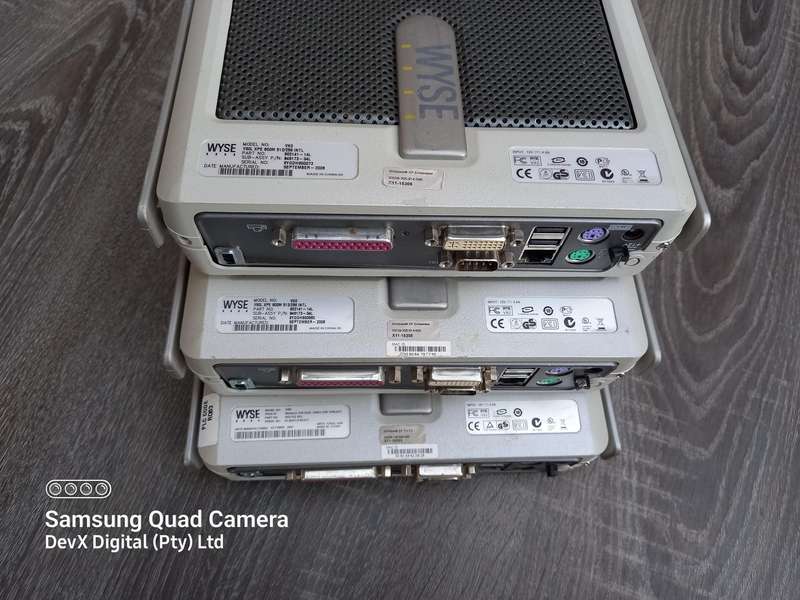 Lot of 3 WYSE Thin Client Units - Windows Embedded OS - 12V - Multi-Port - Tested & Functional