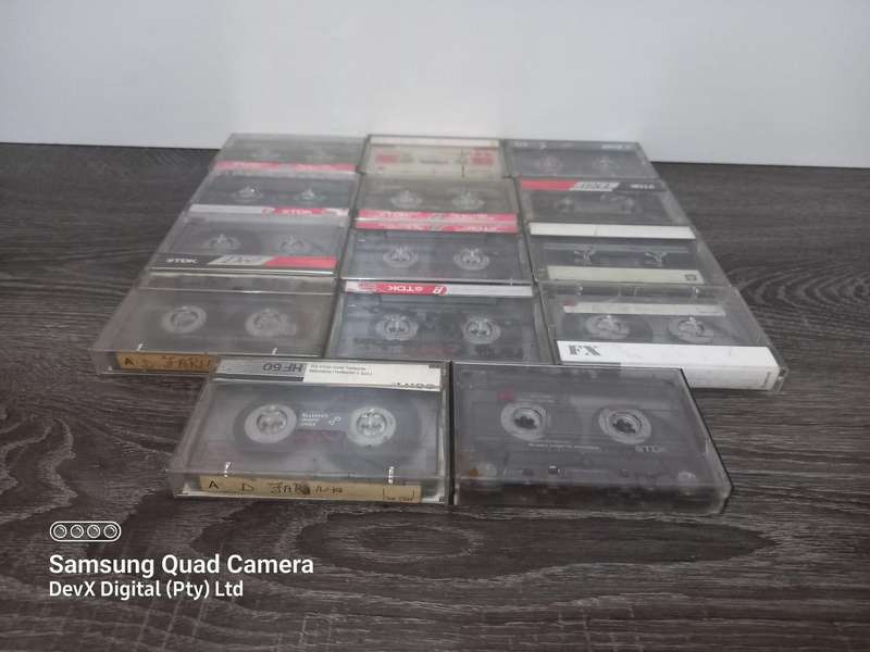 Vintage Cassette Tape Collection - 14 Tapes With Cases - Sony, TDK & Philips - Collectors Item