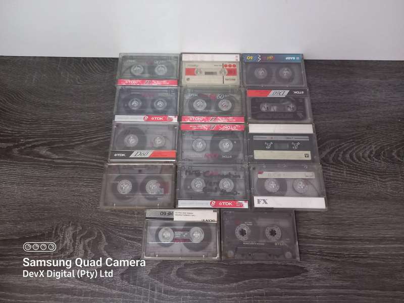 Vintage Cassette Tape Collection - 14 Tapes With Cases - Sony, TDK & Philips - Collectors Item