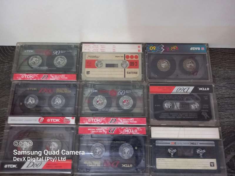 Vintage Cassette Tape Collection - 14 Tapes With Cases - Sony, TDK & Philips - Collectors Item